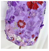 denise floral slim puff sleeves mini dress in red