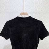 kama Black Chenille Knit Midi Dress