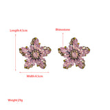 FLOWER RHINESTONE EARRINGS