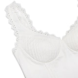 WHITE PIN TUCK MINI DRESS