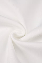 edith High elastic long hip maxi dress in white