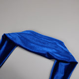 josephine off-shoulder velvet sash gown in blue