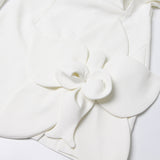 bernice Forina Flower Blazer Dress in white