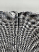 crystal bow crêpe maxi dress in Black