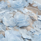 jessica floral embroidery Mini Dress in Blue