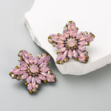 FLOWER RHINESTONE EARRINGS
