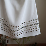 Studded embellished Mini Dress in white