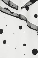 phoenix Ruffled Polka Dot Backless mini Dress in white