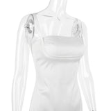 SATIN VINTAGE CREAM MINI DRESS