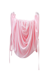 Odruta Off Shoulder Draped Top in Pink