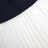 penny Navy Taffeta Midi Dress