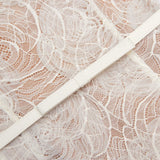 Tulle Lace Diamante Midi Dress in Beige