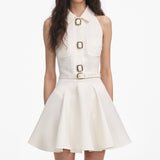 patricia Cream Linen Mini Dress