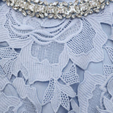 pandora Flower Lace Mini Dress in blue