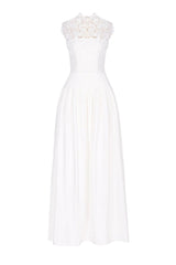 Floral Lace Sleeveless Maxi Dress