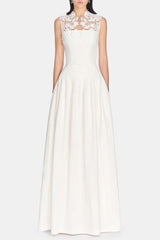 Floral Lace Sleeveless Maxi Dress