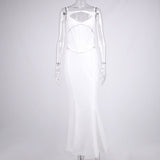 WHITE CORSET MAXI DRESS