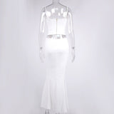 WHITE CORSET MAXI DRESS