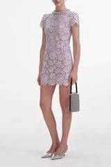 Lilac Lace Mini Dress