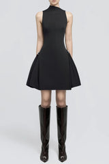 Asymmetrical Flared Mini Dress