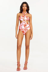 Sissel Flower Print Halter Swimsuit