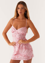 Vietta Sequin Cami Mini Dress in pink