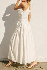White Hot One Shoulder Maxi Dress