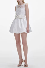 White Tulle Mini Dress