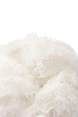 sherry Flower strapless puffy mini dress in white