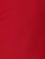 red Bustier maxi dress with a v-neckline