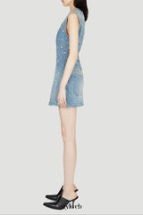 Tunic Mini Dress in Blue