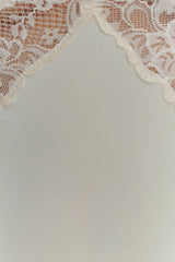 pamela V-neck lace see-through maxi dress in white