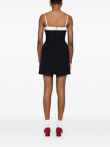 Double Bow Sling mini Dress in navy blue