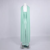 anna Strapless Mesh Scarf Corset Maxi Dress in green