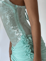 molly Sequin chiffon Mini Dress in mint