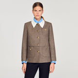 setlla Houndstooth suit jacket in brown