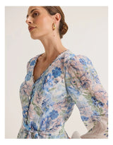 Chelsea Floral print Mini Dress in Ivory