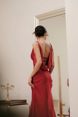 gwendolyn corset bodycon mermaid maxi dress in red