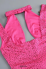 claire crystal Embellished Cutout Maxi Dress in rose red