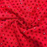 ursula 3d flower sequin halter maxi dress in red