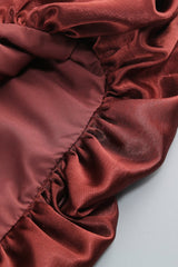 Strapless Sequin Bubble Mini Dress in brown