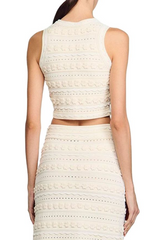 Crochet Top in ecru
