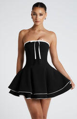 Juno strapless Mini Dress in Black