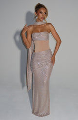 beverly Maxi Dress - Nude