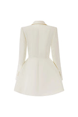 darlene a-line Blazer mini Dress in beige