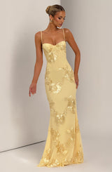 Nefertiti Maxi Dress - Lemon