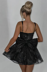 jacqueline Mini Dress - Black Sparkle