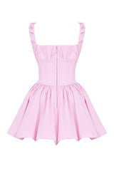 Cotton Candy Cotton Tulle Mini Dress in pink