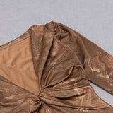 LONG SLEEVES V NECK MIDI DRESS styleofcb