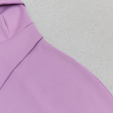 FLORAL SHOULDER SPLIT THIGH MIDI DRESS IN PURPLE DRESS sis label